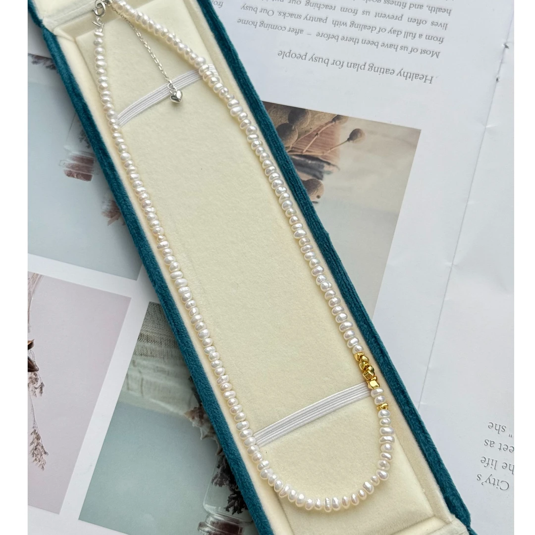 坠链均925银 碎碎金-强光巴洛克项链（通体925银）