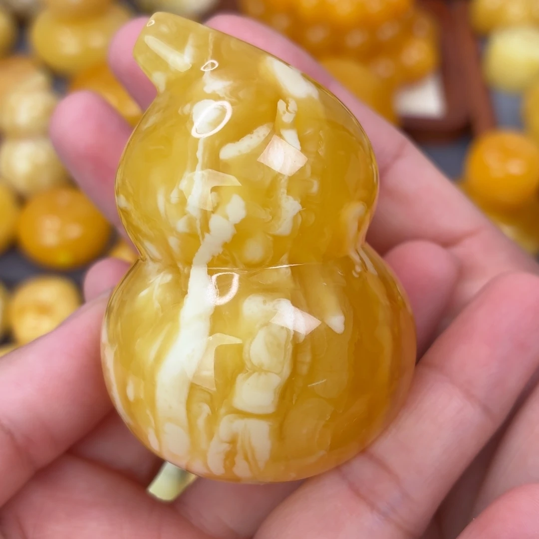 蜜蜡未镶嵌吊坠(不含链)虎皮葫芦