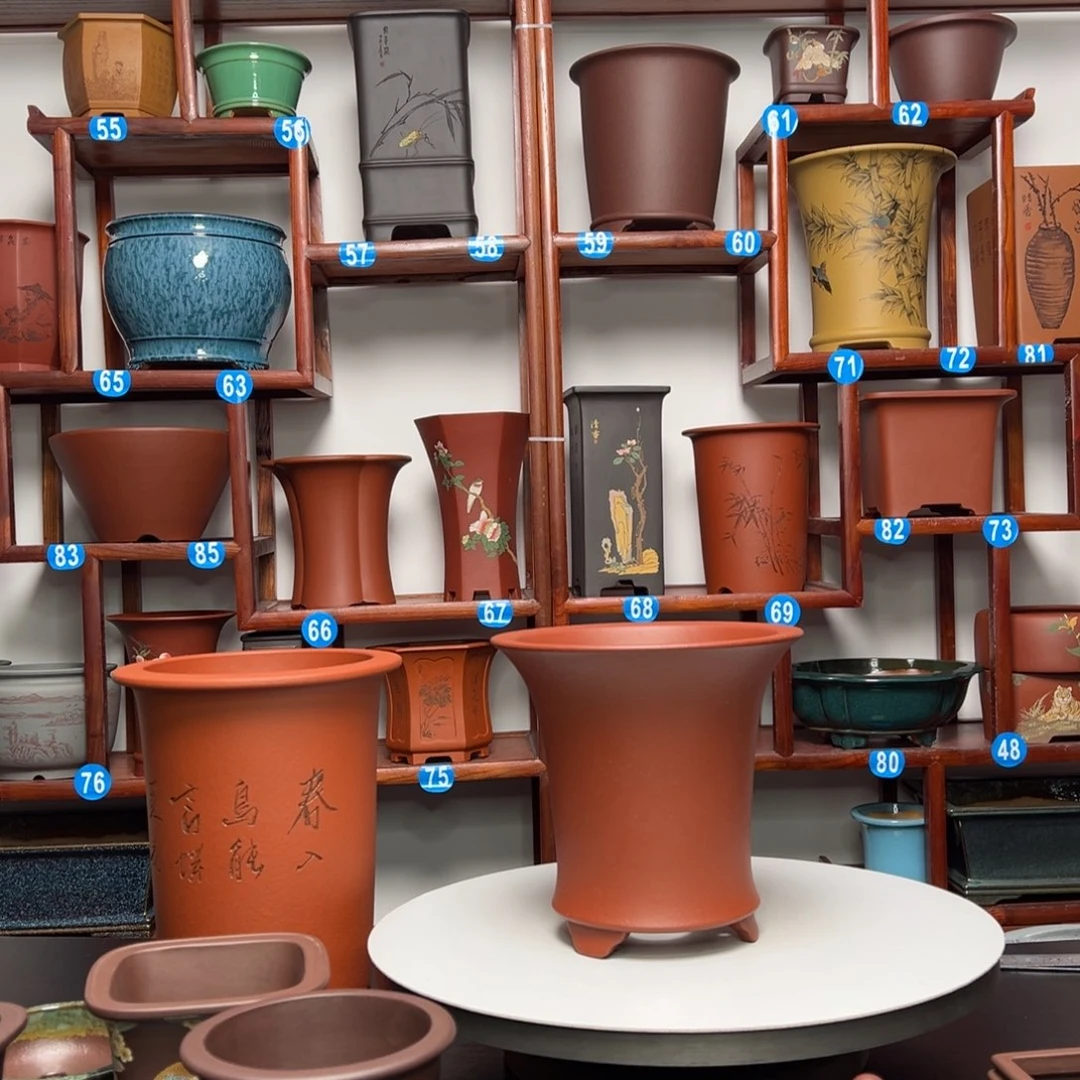 紫砂花盆用****0圆盆花盆