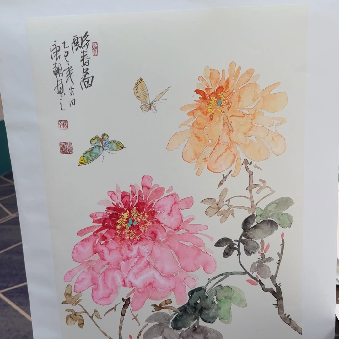 国画国画作品山水花鸟