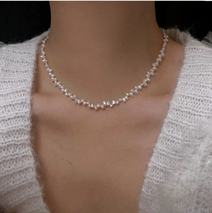 Ben.S本饰 baby珠强光天然淡水珍珠项链巴洛克气质轻奢百搭A468