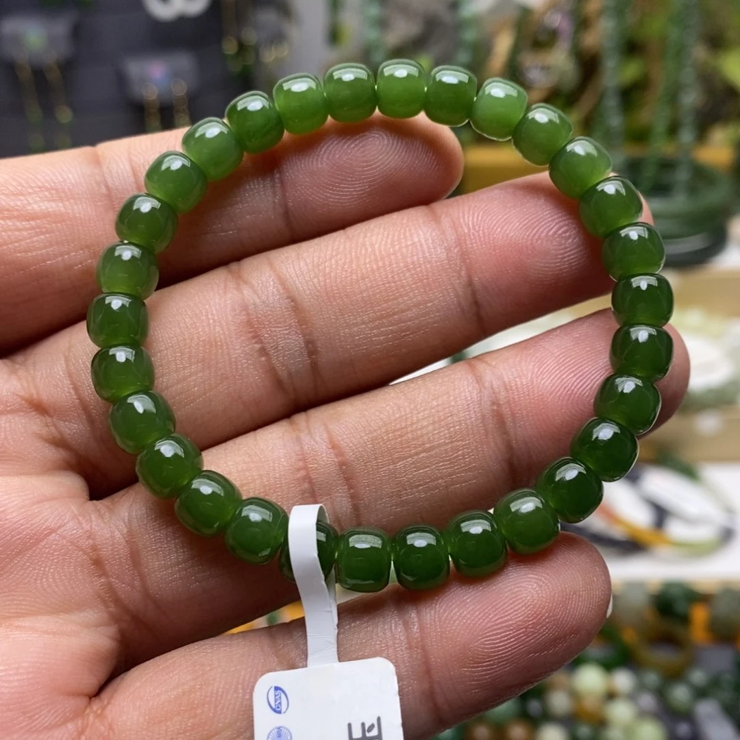 和田玉（碧玉）手链未镶嵌明***我