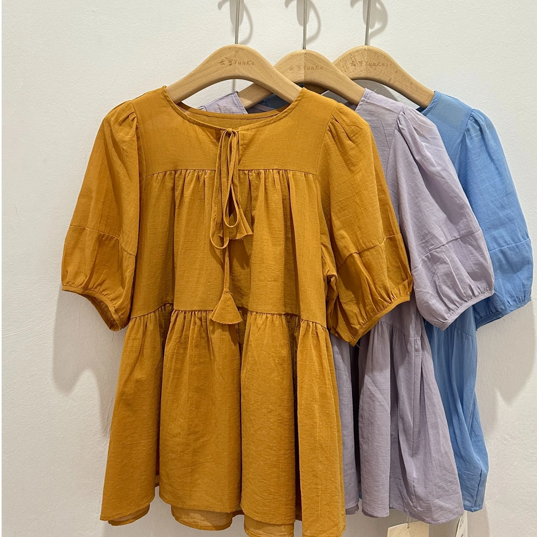 系带短袖夏季薄款打底小衫宽松