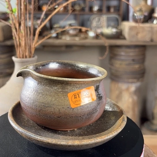 #1736手工柴烧公道杯老味赠送微瑕壶承