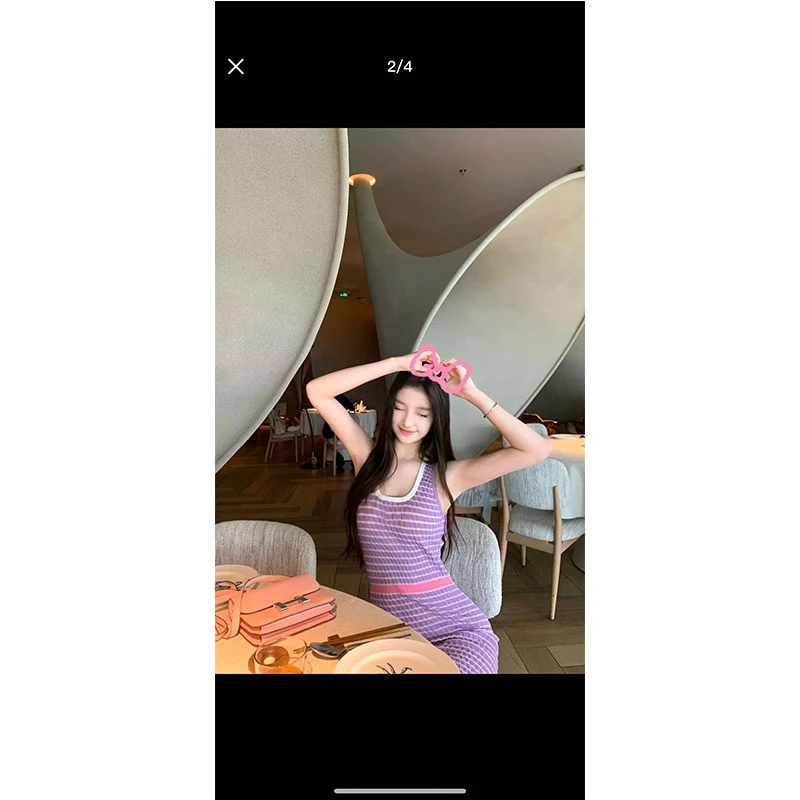 一字肩露肩性感纯欲风修身显瘦包臀裙女短裙修身显瘦高级感连衣裙