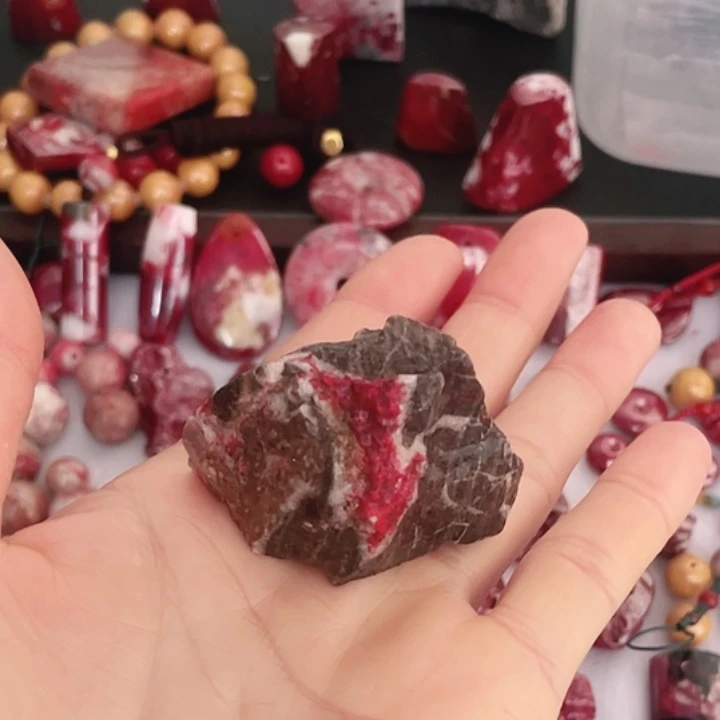 天然辰砂原石原切