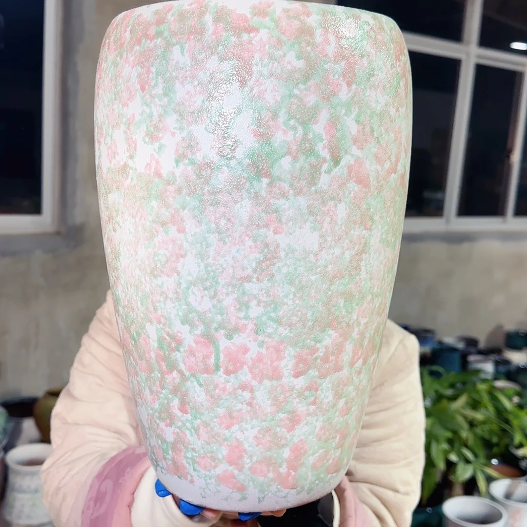 紫砂花盆高33口19