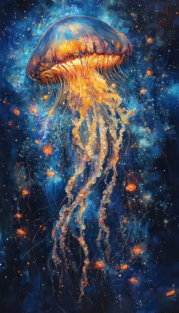 水母星钻石画65x130贴好不自留 给主播 800