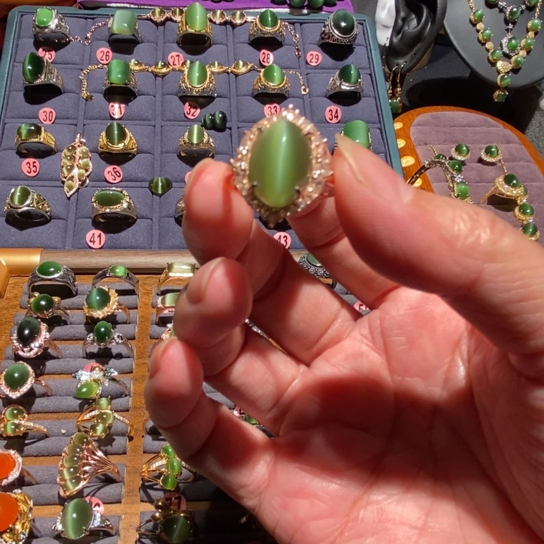 大***侠和田玉银S925镶嵌戒指