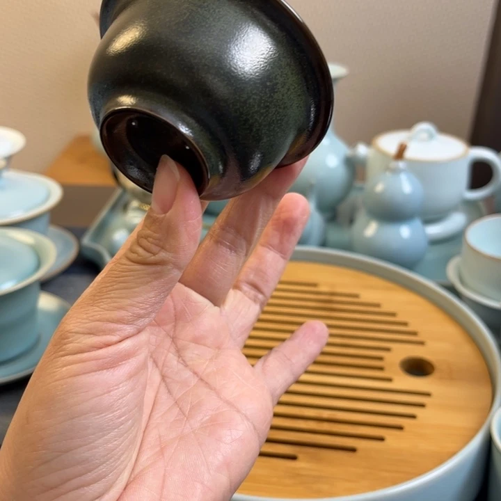 茶宠茶叶末压手杯一级全品