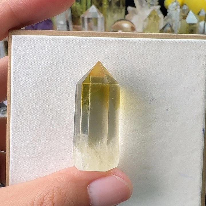 未镶嵌珠宝半成品水晶黄水晶蓝针