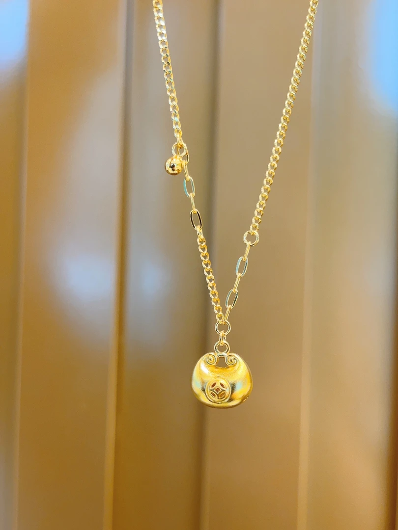 坠链均足银 小胖福套链百搭时尚款