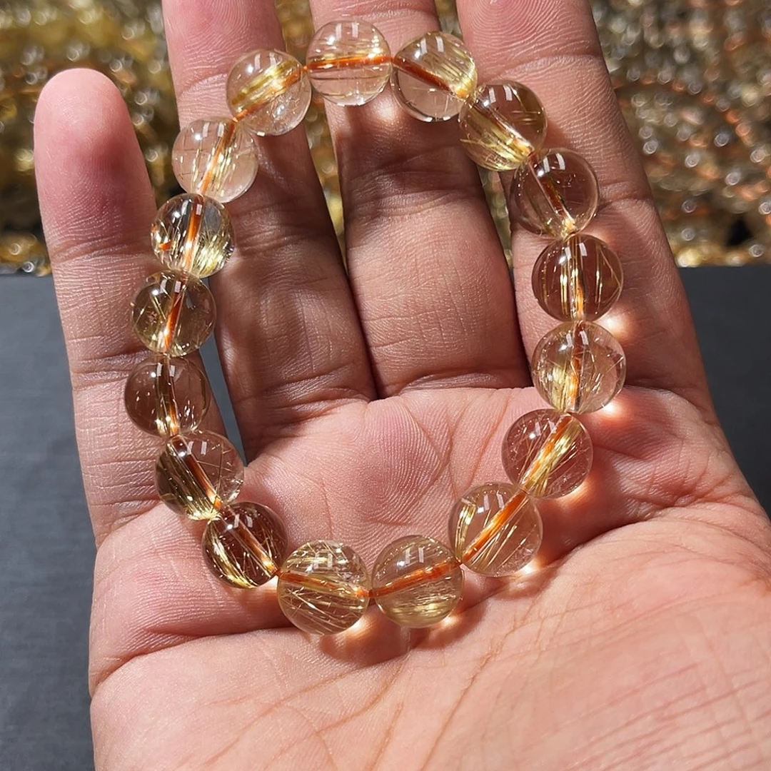 是***～未镶嵌手串发晶钛晶