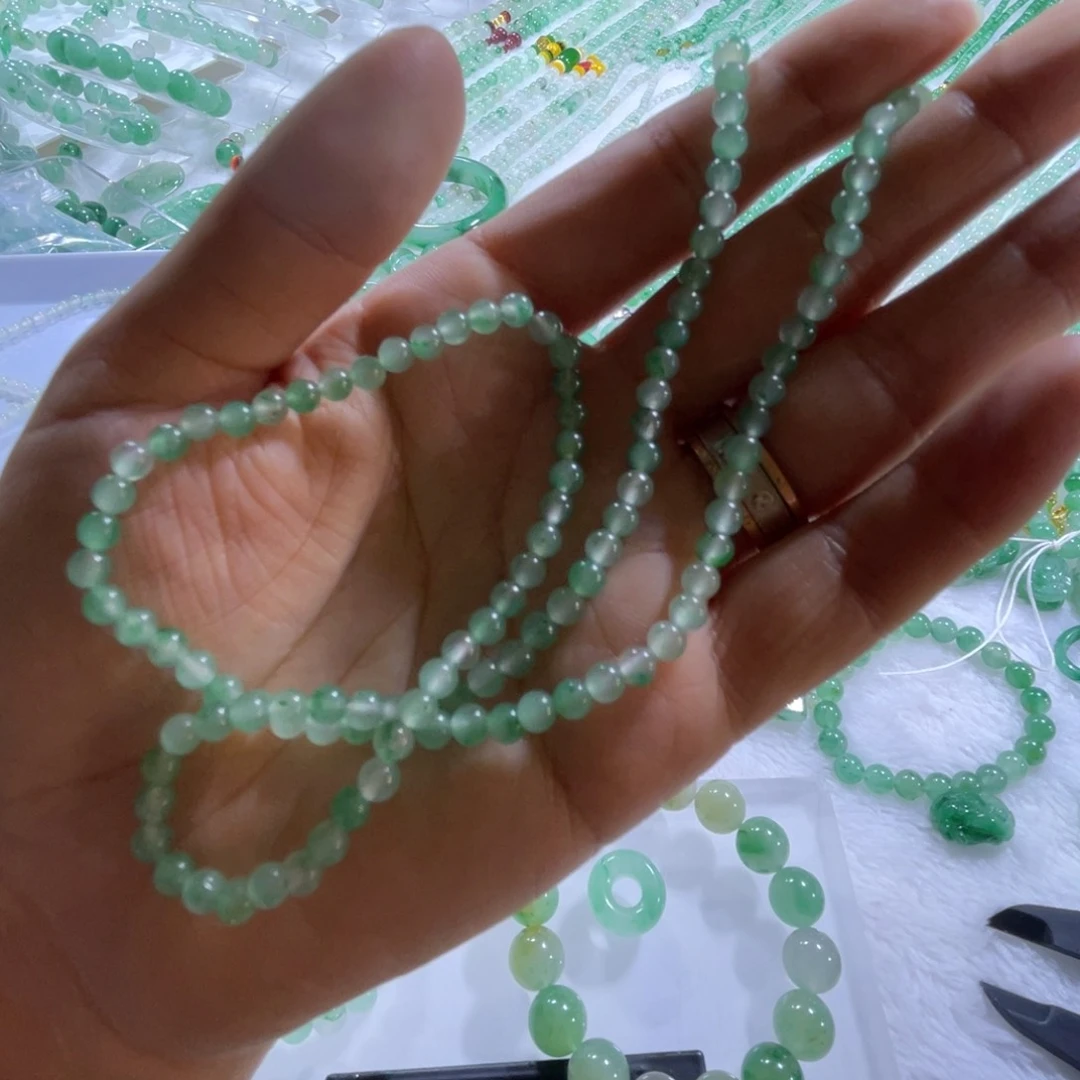 未镶嵌石英岩玉珠宝半成品小*馨卡4珠子一份100颗