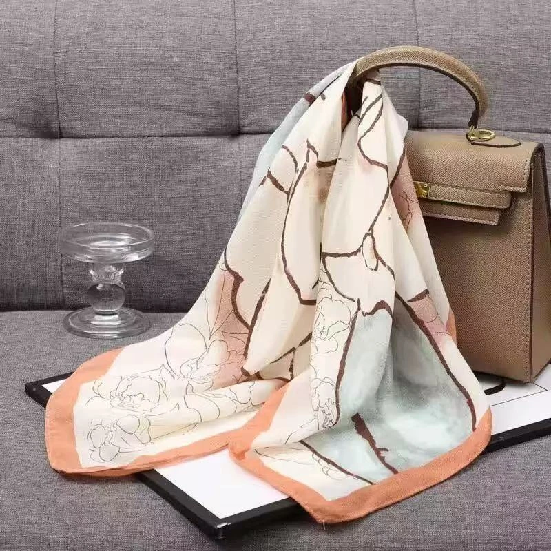 【如花似水】新款方巾70尺寸女丝巾AS2032