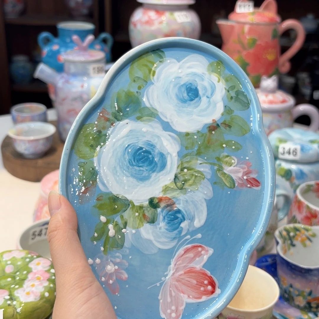 景德镇手绘高温釉下彩陶瓷茶具