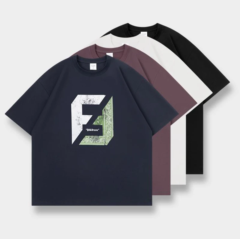 男装夏季新款印花百搭圆领短袖速干男士T恤72321