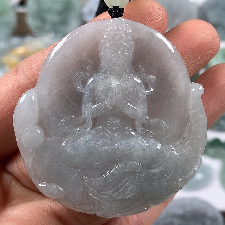 翡翠未镶嵌颈饰普贤菩萨福利