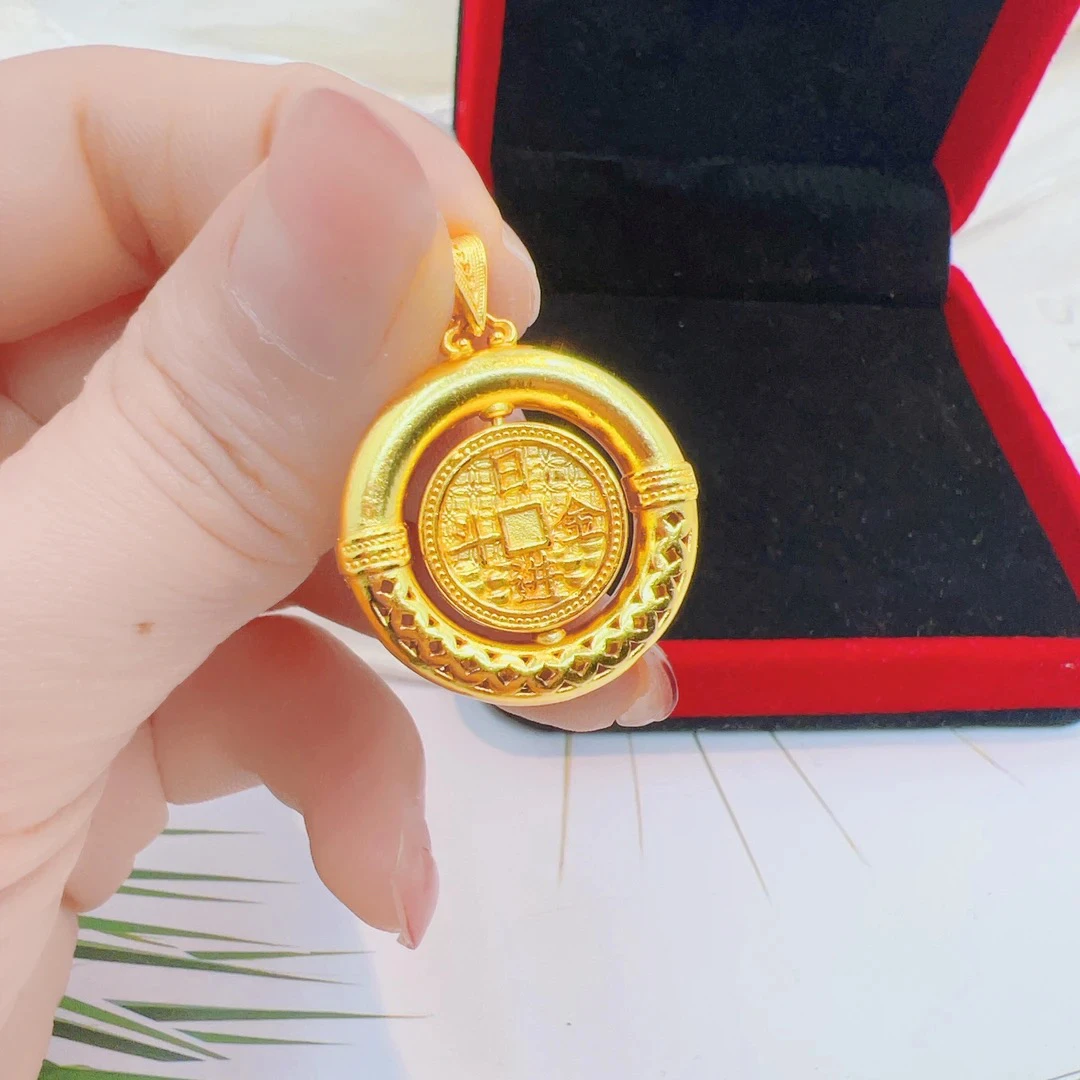 吊坠足银 足银时来运转平安扣吊坠D111