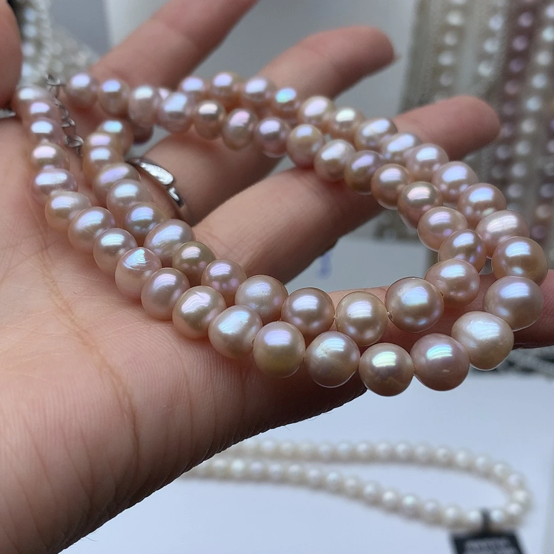 未镶嵌淡水珍珠6-7w36项链