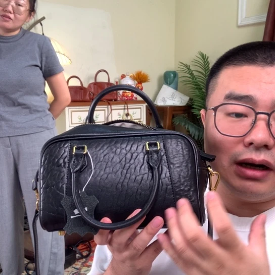 进口头层牛皮女包