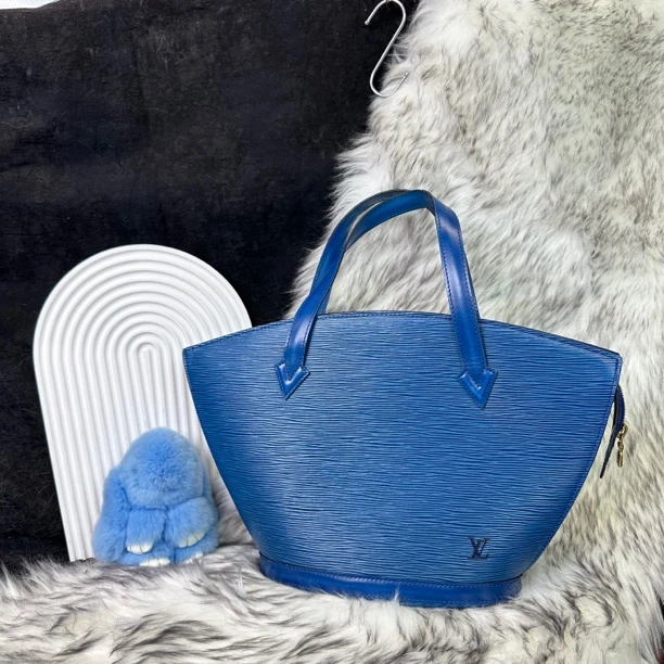 95新 LouisVuitton/路易威登 蓝色水波纹托特手提包