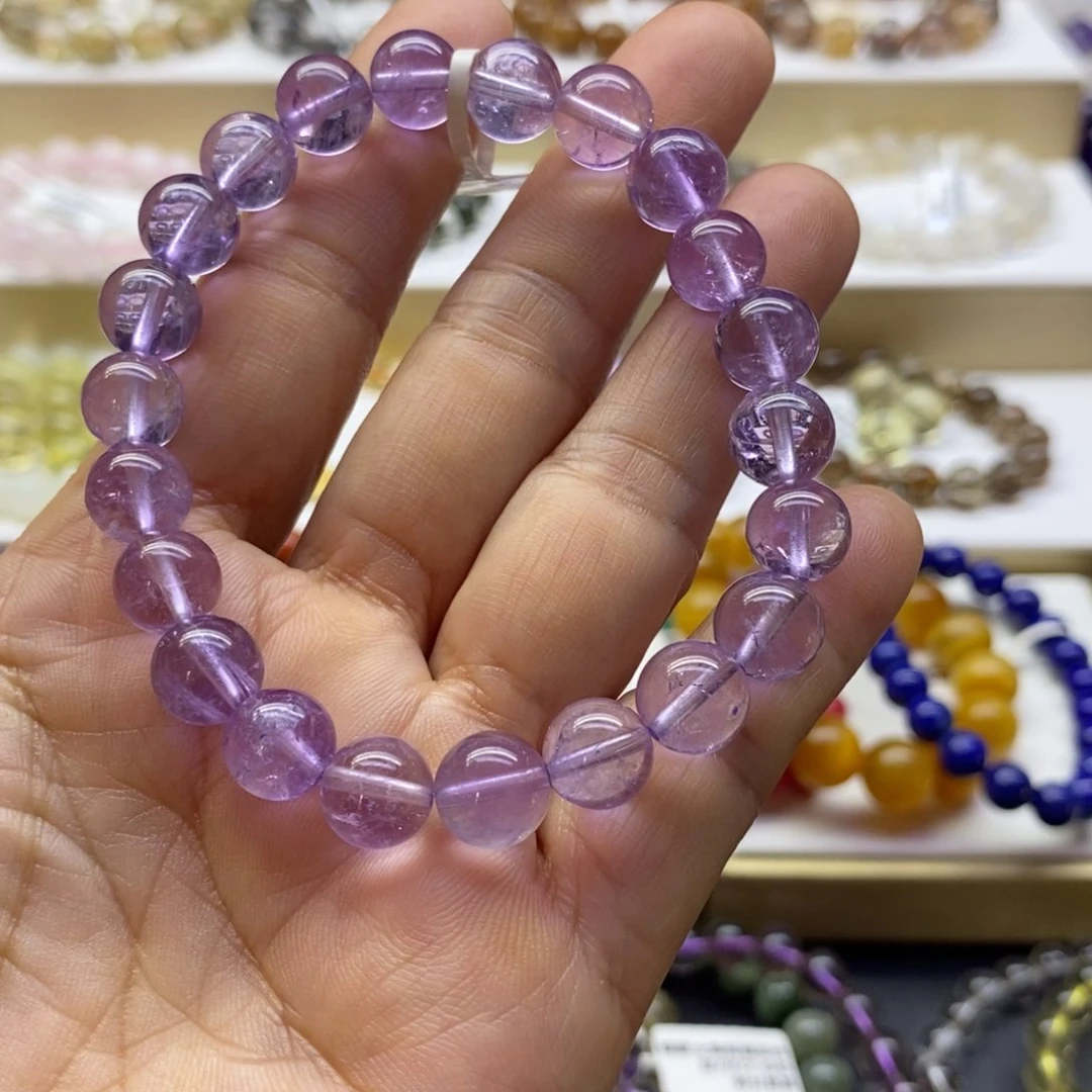 水晶手链未镶嵌薰衣草紫9.3m