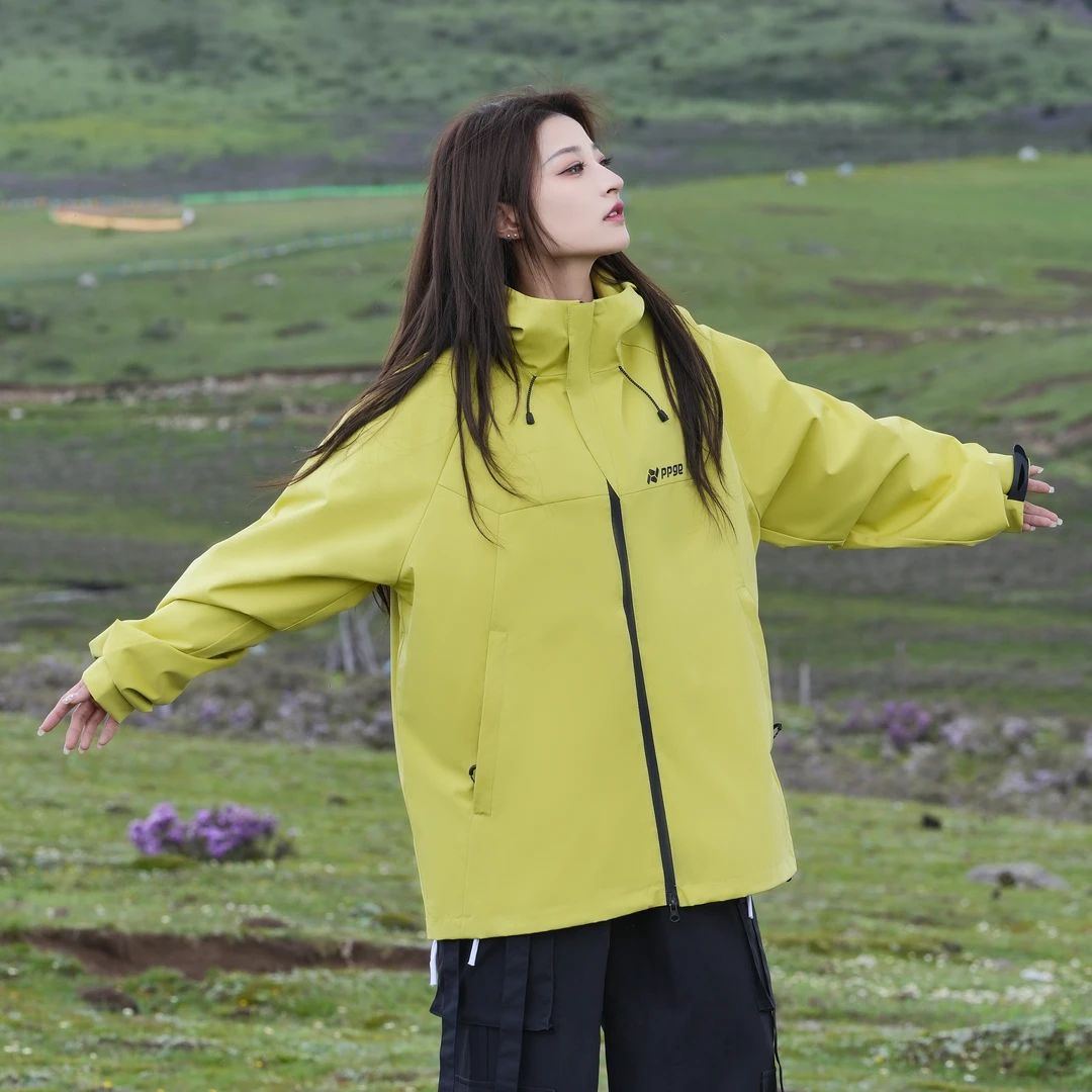 【磁吸门襟+防风防水+男女同款】ppge春秋户外保暖冲锋软壳夹克外套