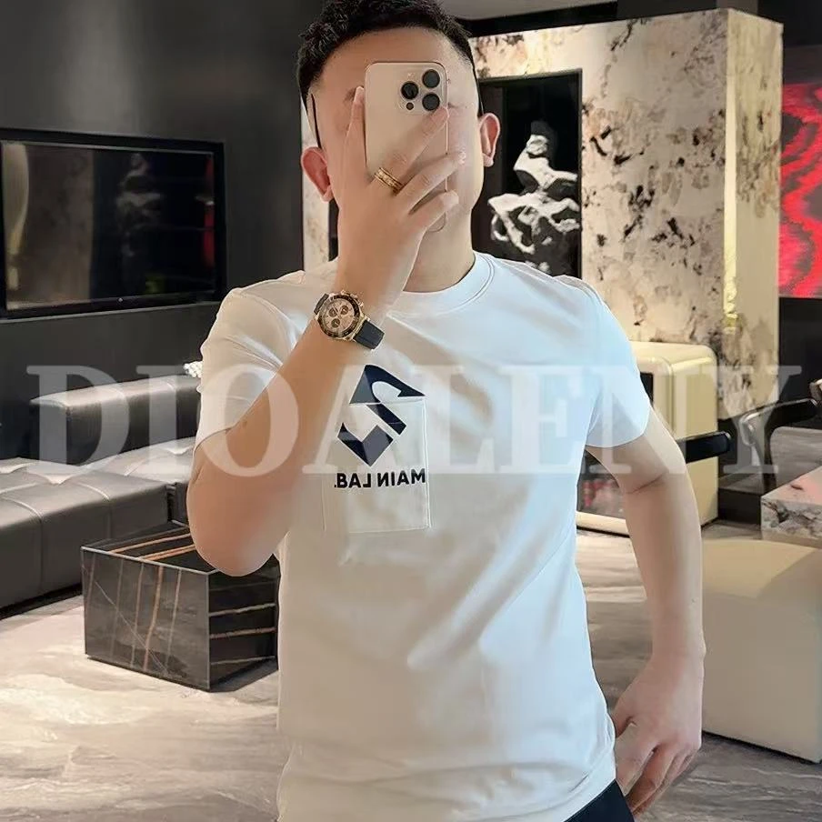 【帅老板】9010春夏轻奢男士T恤羽光棉舒适圆领短袖