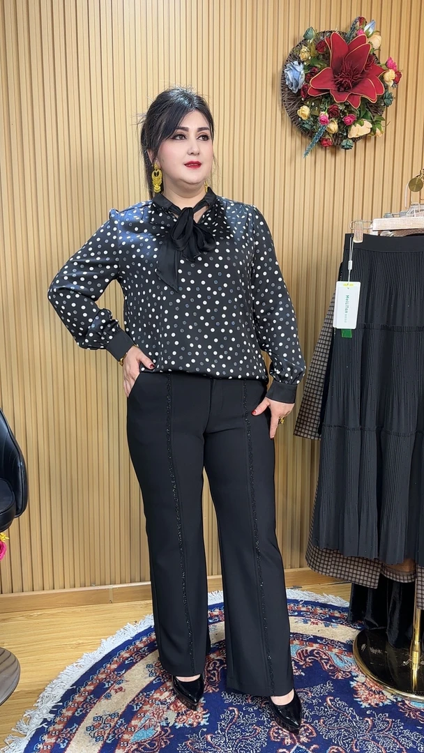 【MeiLiTan】百搭裤子黑色休闲网红高腰时尚