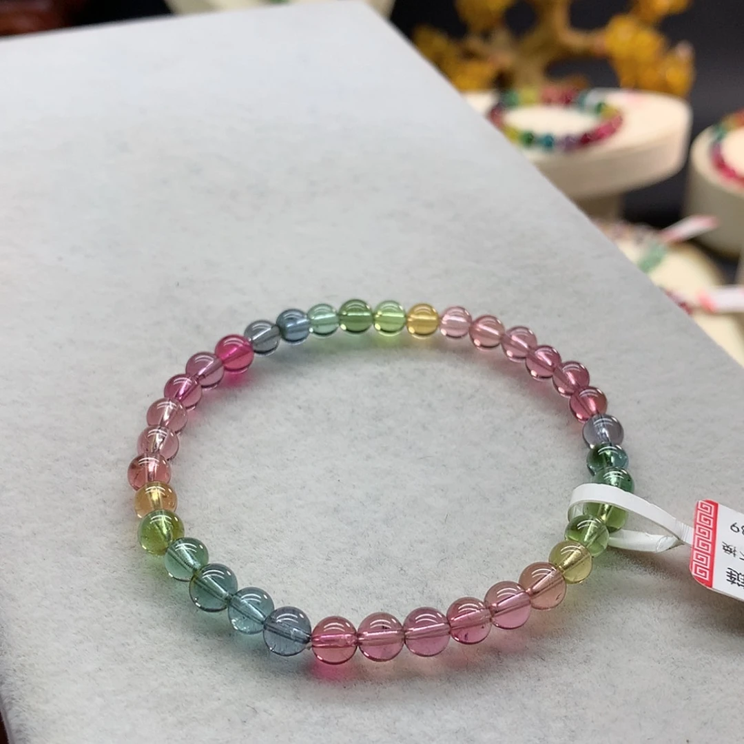 【闪购商品】未镶嵌手链碧玺荧光人鱼单圈5.3