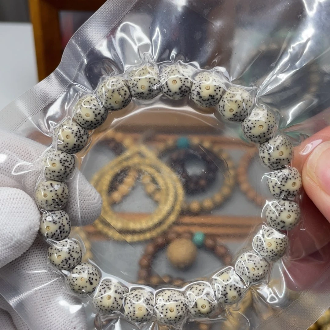 手串星月菩提10*9鼓珠石玉料