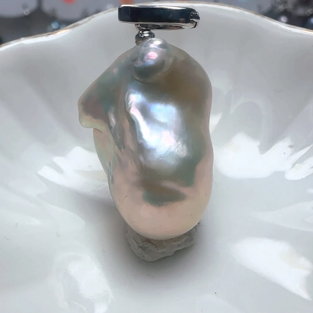 淡水珍珠银S925镶嵌颈饰