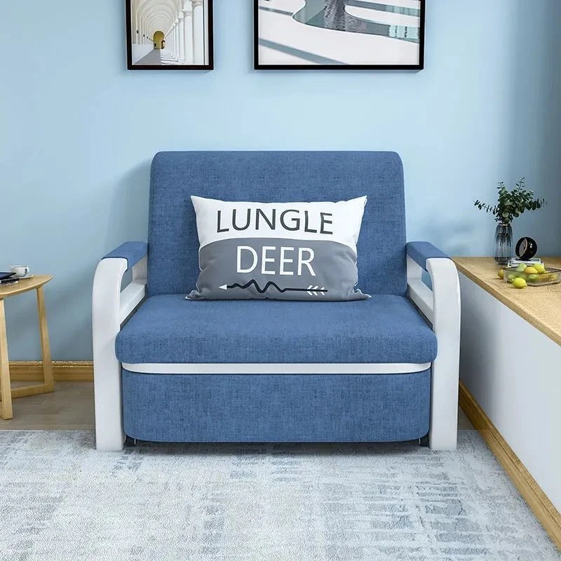多功能沙发折叠床布艺网红款伸缩单人床家用小户型坐卧沙发床两用