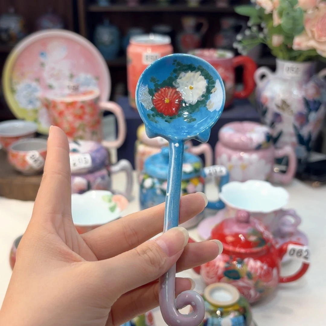 景德镇手绘高温釉下彩陶瓷茶具