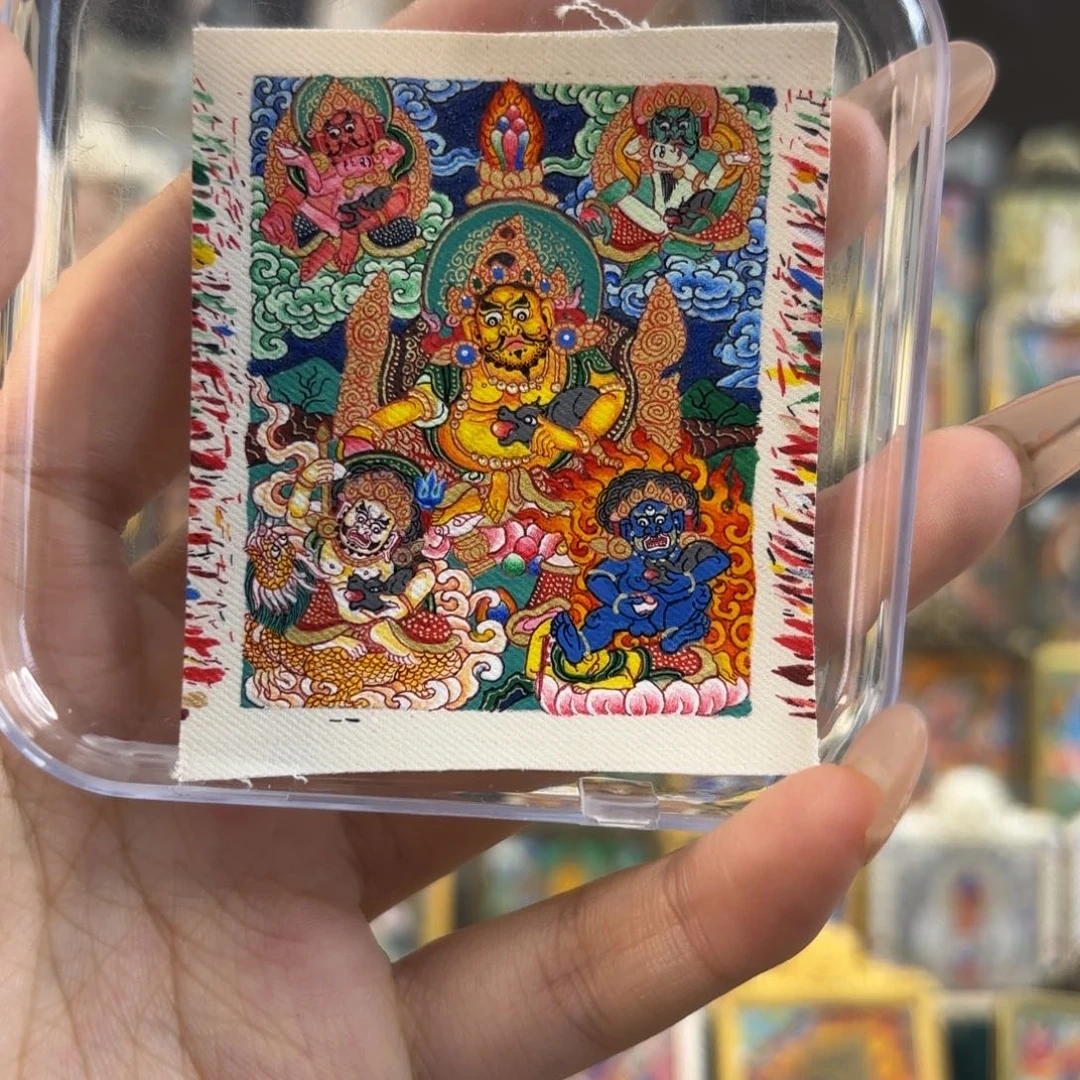 吊坠纯手绘唐卡 五路