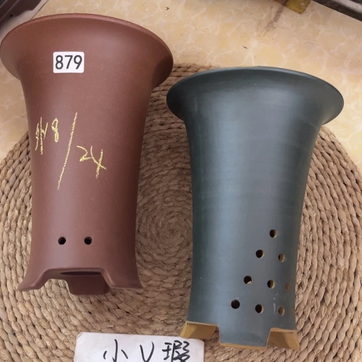 紫砂花盆微微瑕放漏两只
