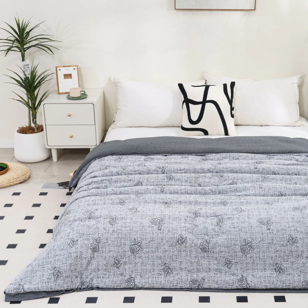 【梵曦专属】200*230小清新双层纱加大加厚双人被 野玫瑰