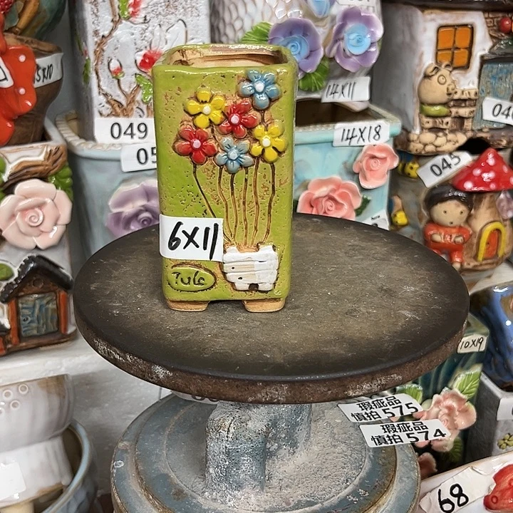 紫砂花盆粗陶材质多肉花盆