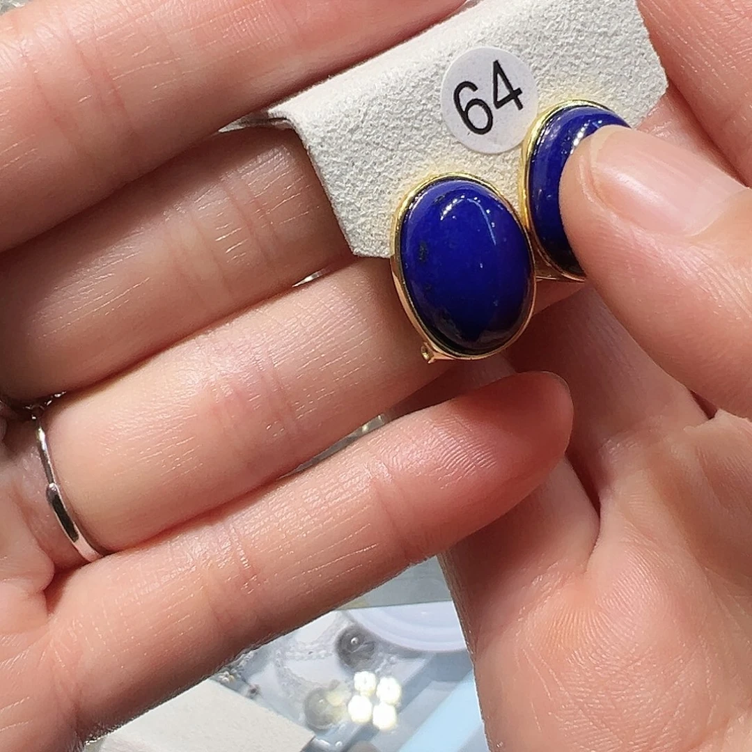 青金石银S925镶嵌颈饰不退不换