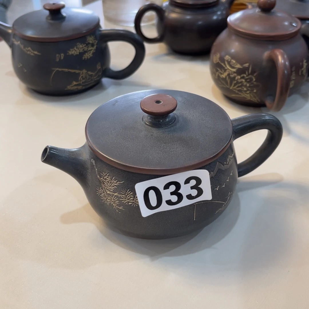 陶瓷汉瓦刻绘230cc左右瑕疵