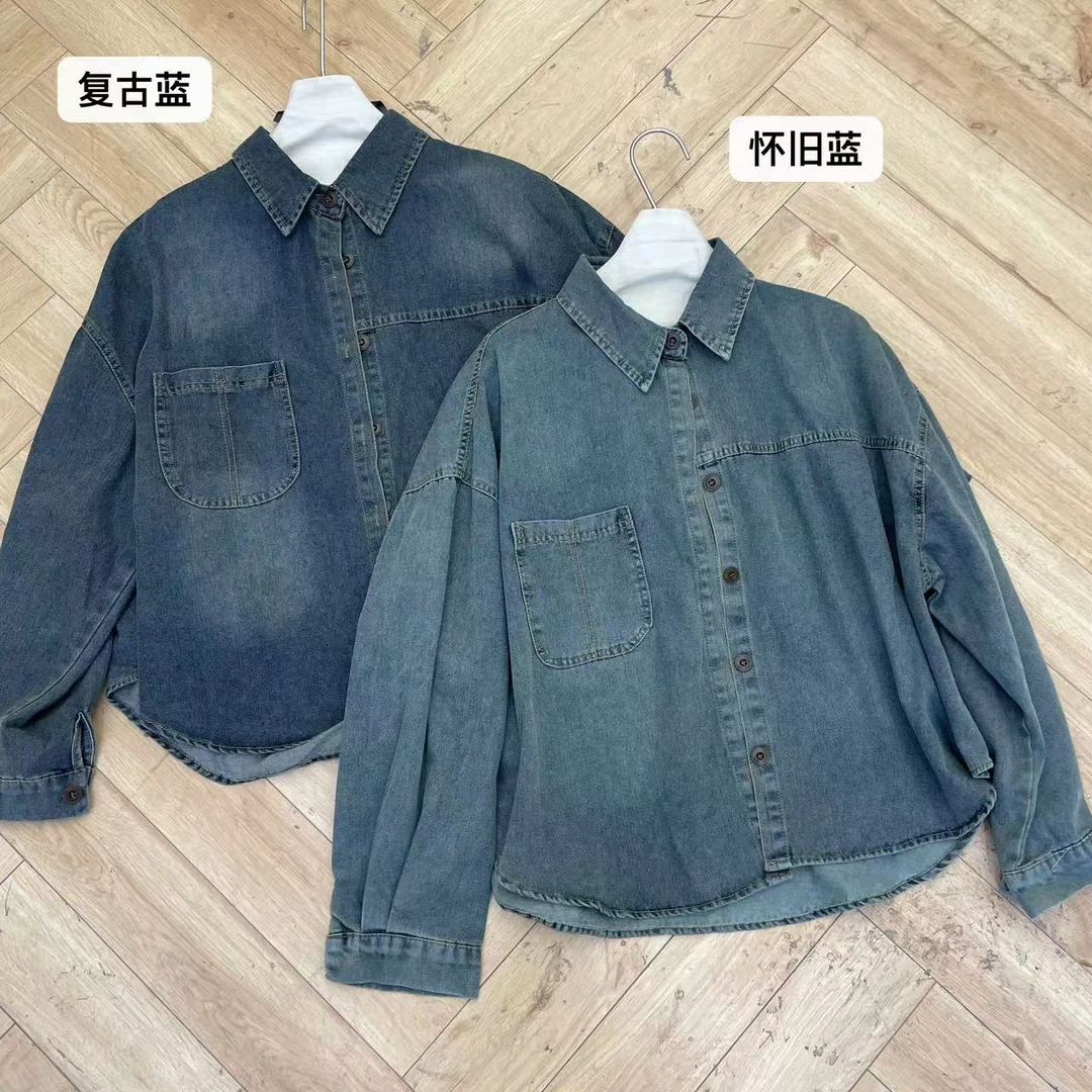 33推荐 XS#90006 日系牛仔衬衣  25-02-11