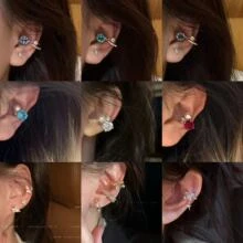 铜合金耳饰 铜合金耳饰 【4201-4300直播间过款】轻奢韩版精美耳饰