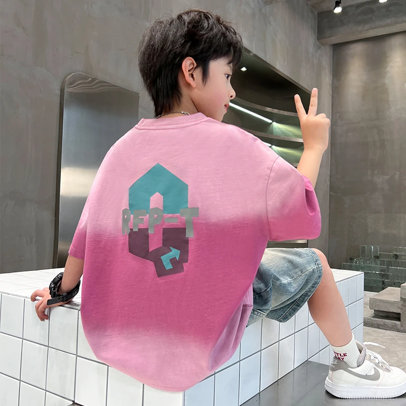 中班仔童装男童短袖T恤夏装2025新款儿童纯棉印花半袖上衣*43361