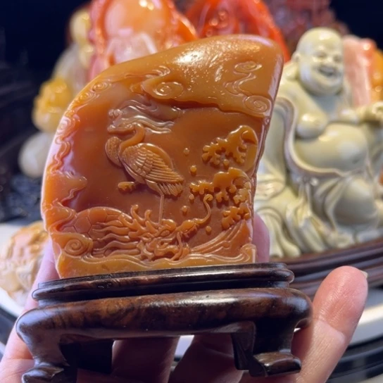 蚍***树老挝石摆件非常好