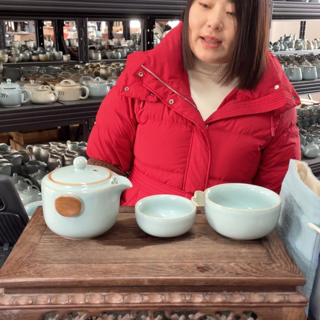 其他天青圆光快客一壶二杯