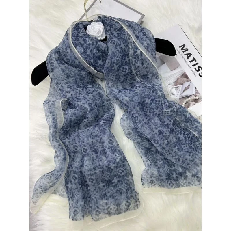 K（白扣）1-504优柔纱130x180左右丝巾沙滩巾