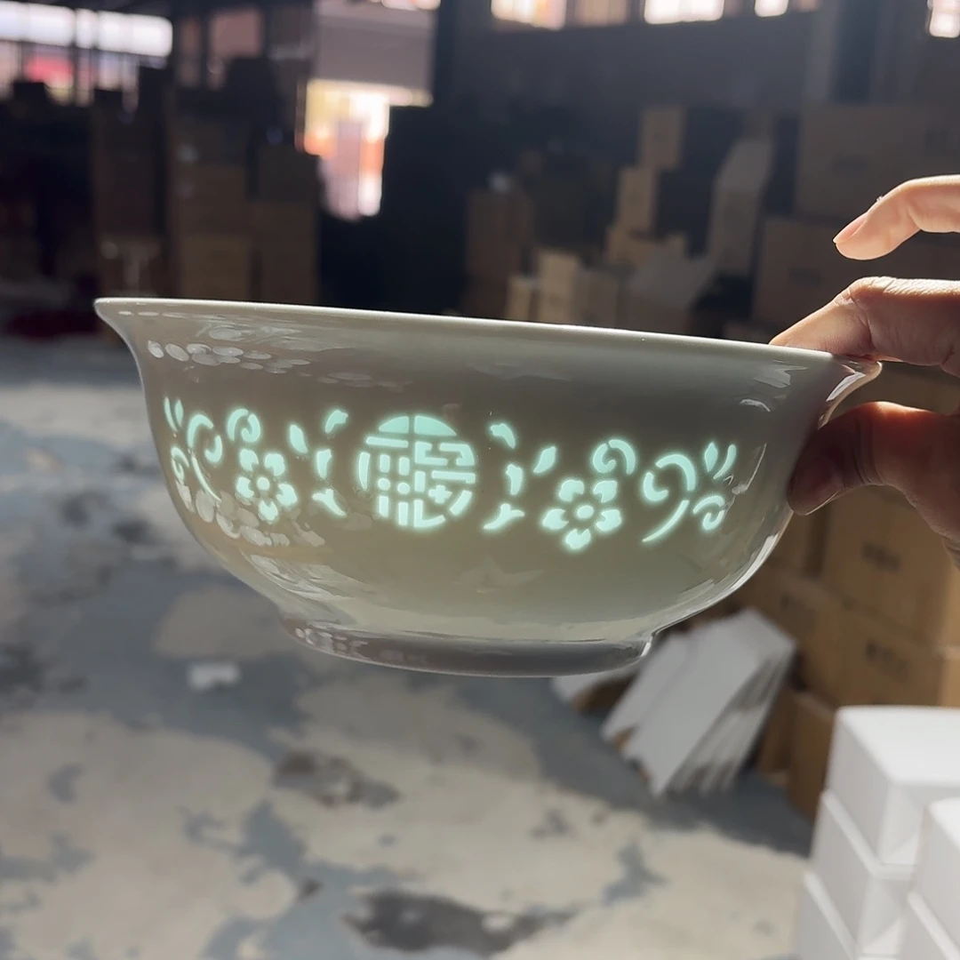 陶景德镇一个汤碗