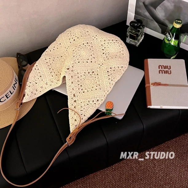 【热浪沙滩】2025草编包慵懒风大容量托特包海边沙滩大编织包单肩包