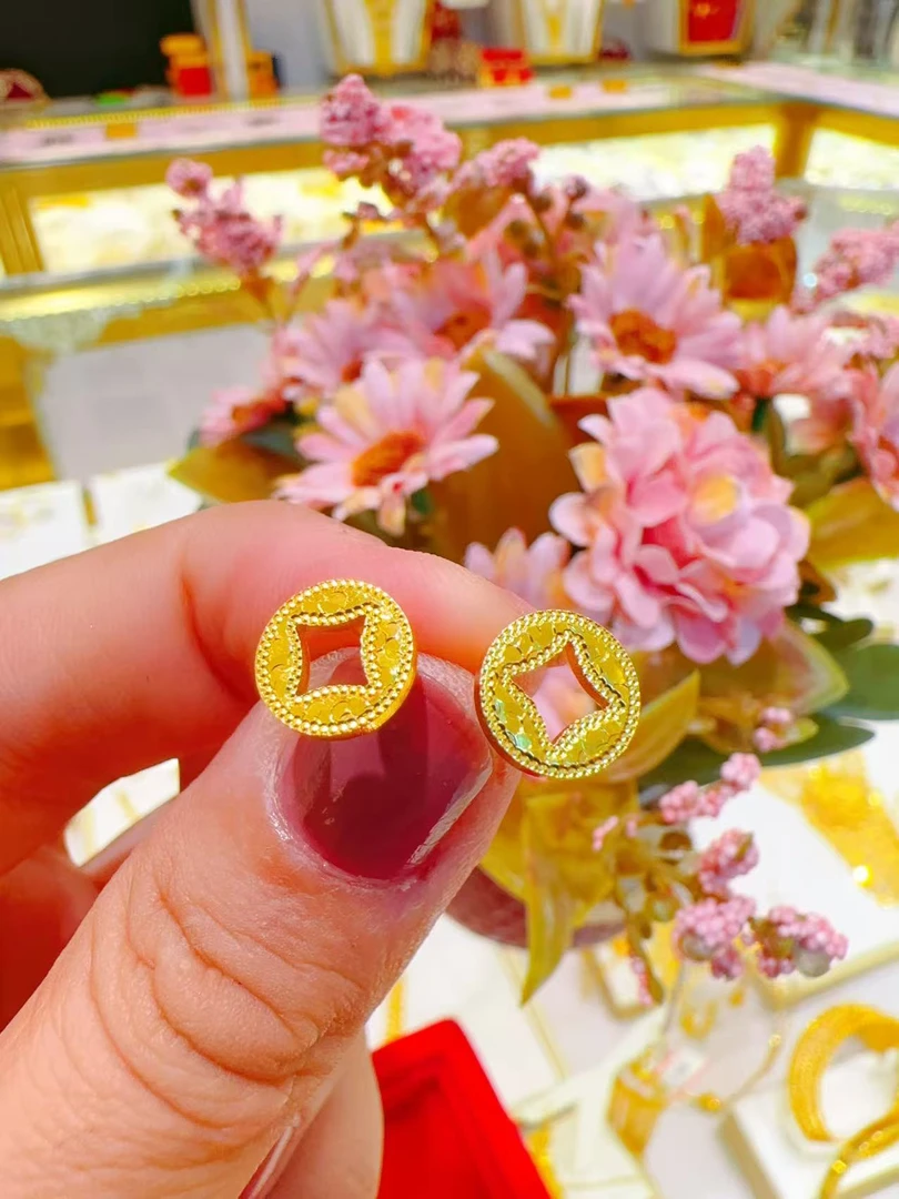 合金耳饰 0.06g 币款式耳钉 سېھران مىس قاپلىما ئالتۇنلىرى